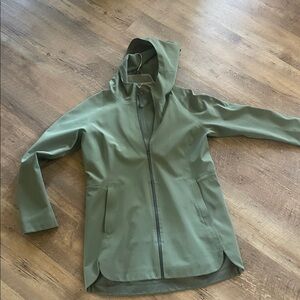 Lululemon Rain Rebel Olive Green Hooded Jacket